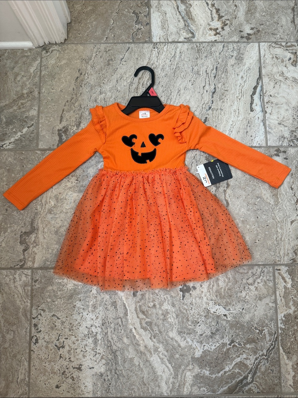 NWT Size 2T Way to Celebrate Pumpkin Tulle Halloween Costume Dress